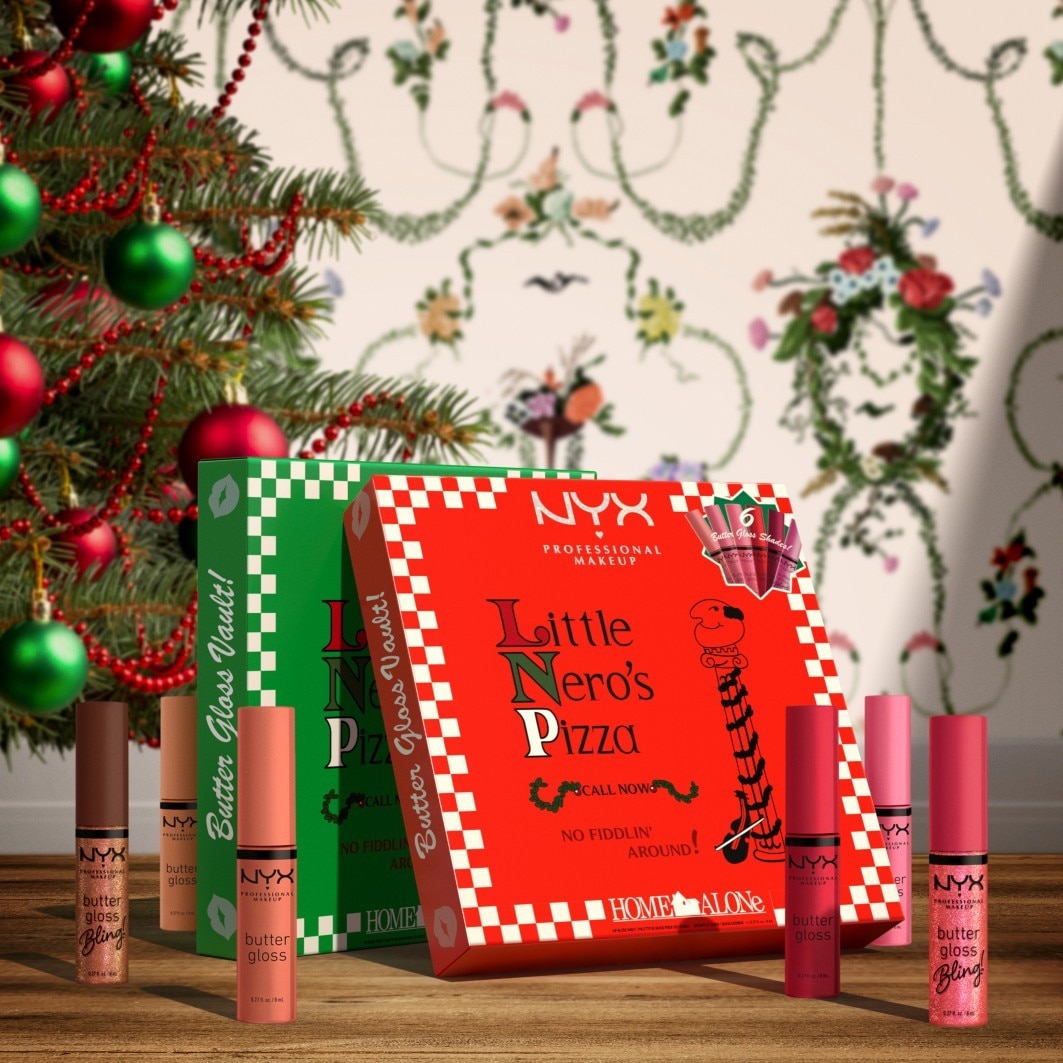 Conjunto de Maquiagem NYX Professional Makeup Holiday Collection Home Alone Pizza Vault Butter Gloss - 1 peça