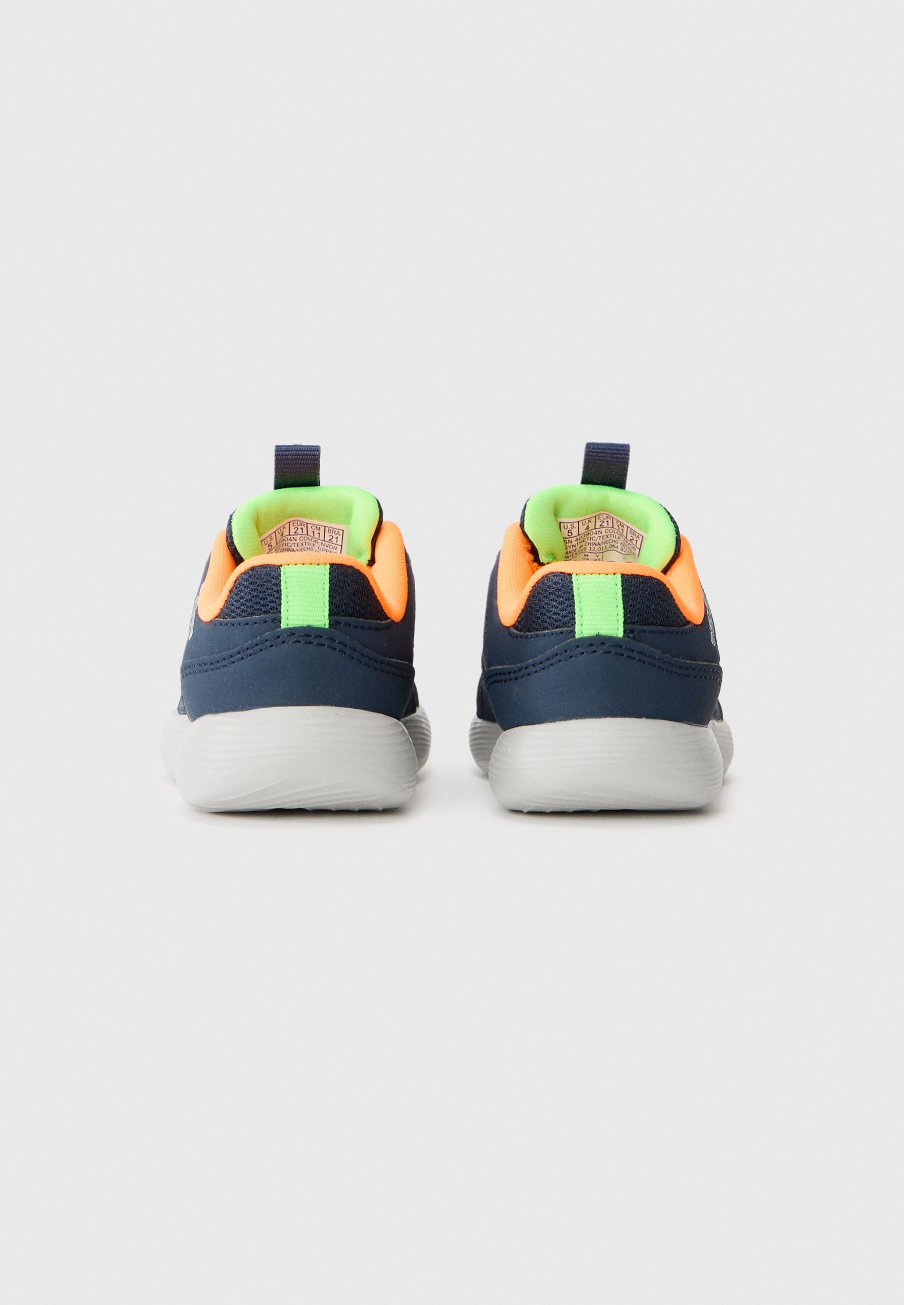 Skechers DYNA LITE - Sneakers - marineblauw/oranje/limoengroen