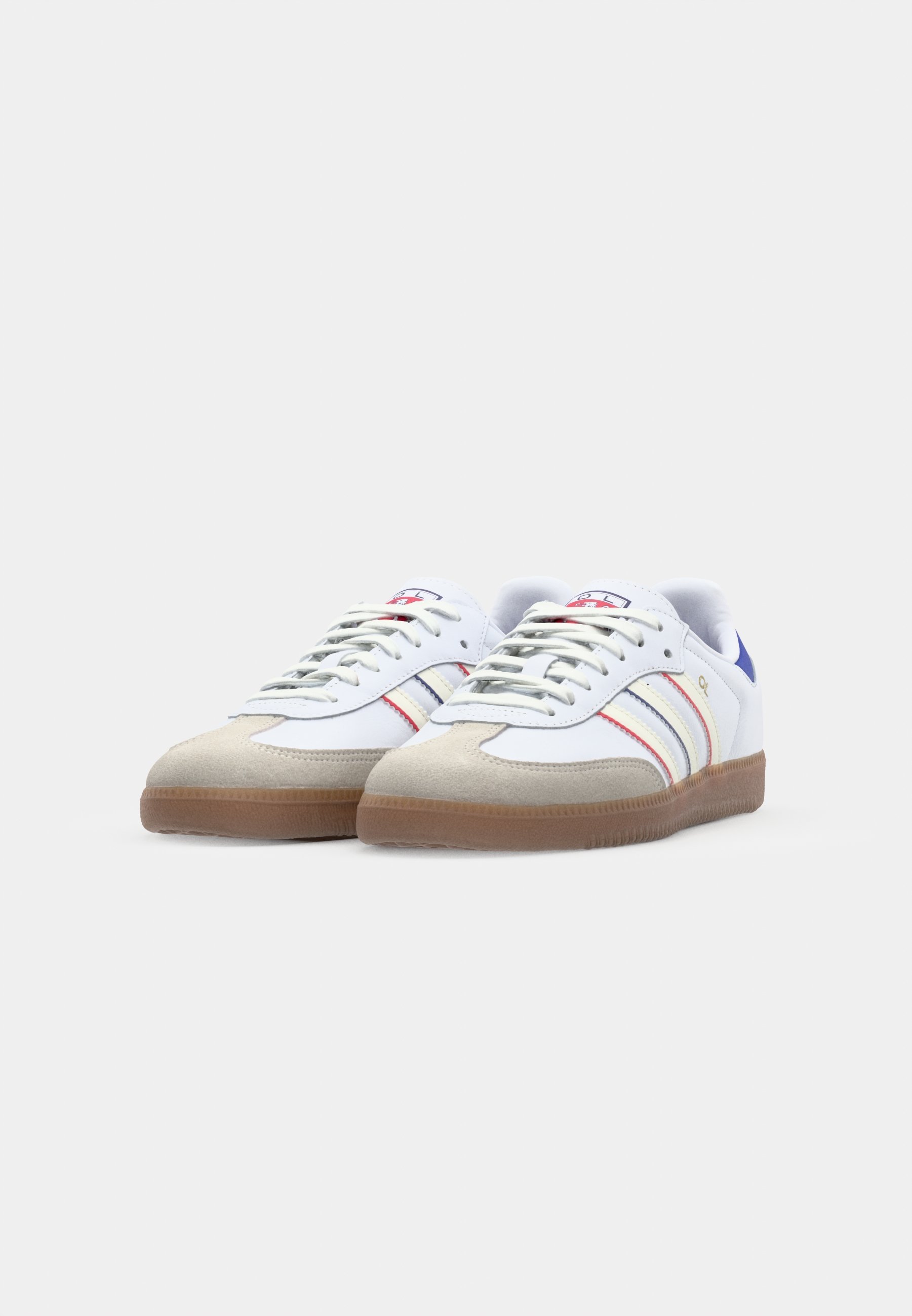 adidas Originals SAMBA LICENSED UNISEX - Zaalvoetbalschoenen - wit/helderblauw/zuiver robijnrood