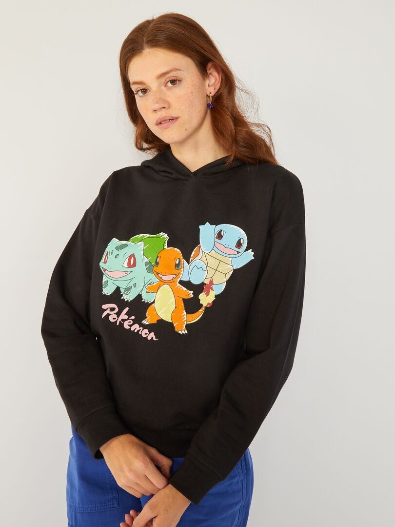 'Pokémon' hoodie - ZWART