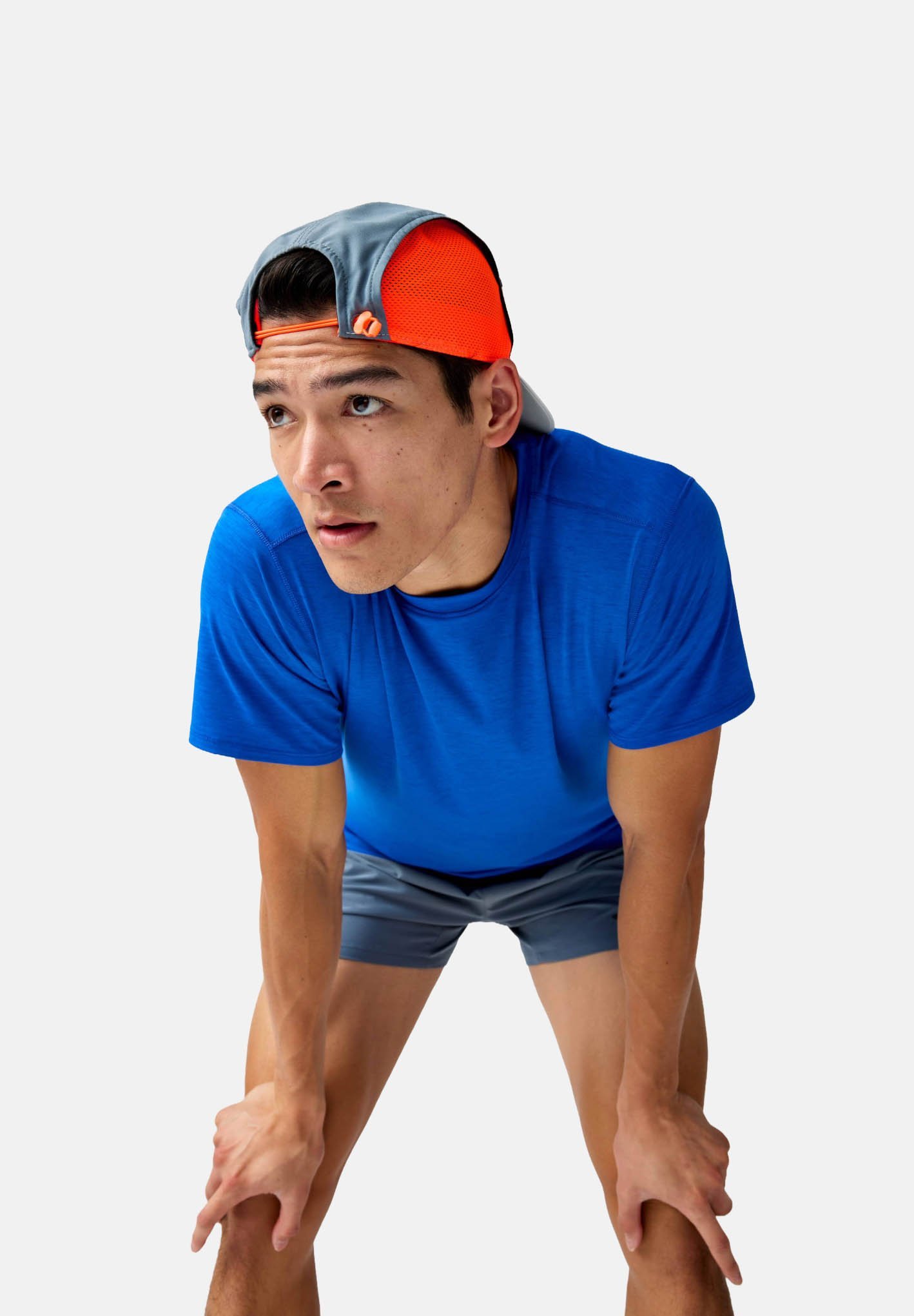 Camiseta esportiva Brooks LUXE de manga curta - azul neon
