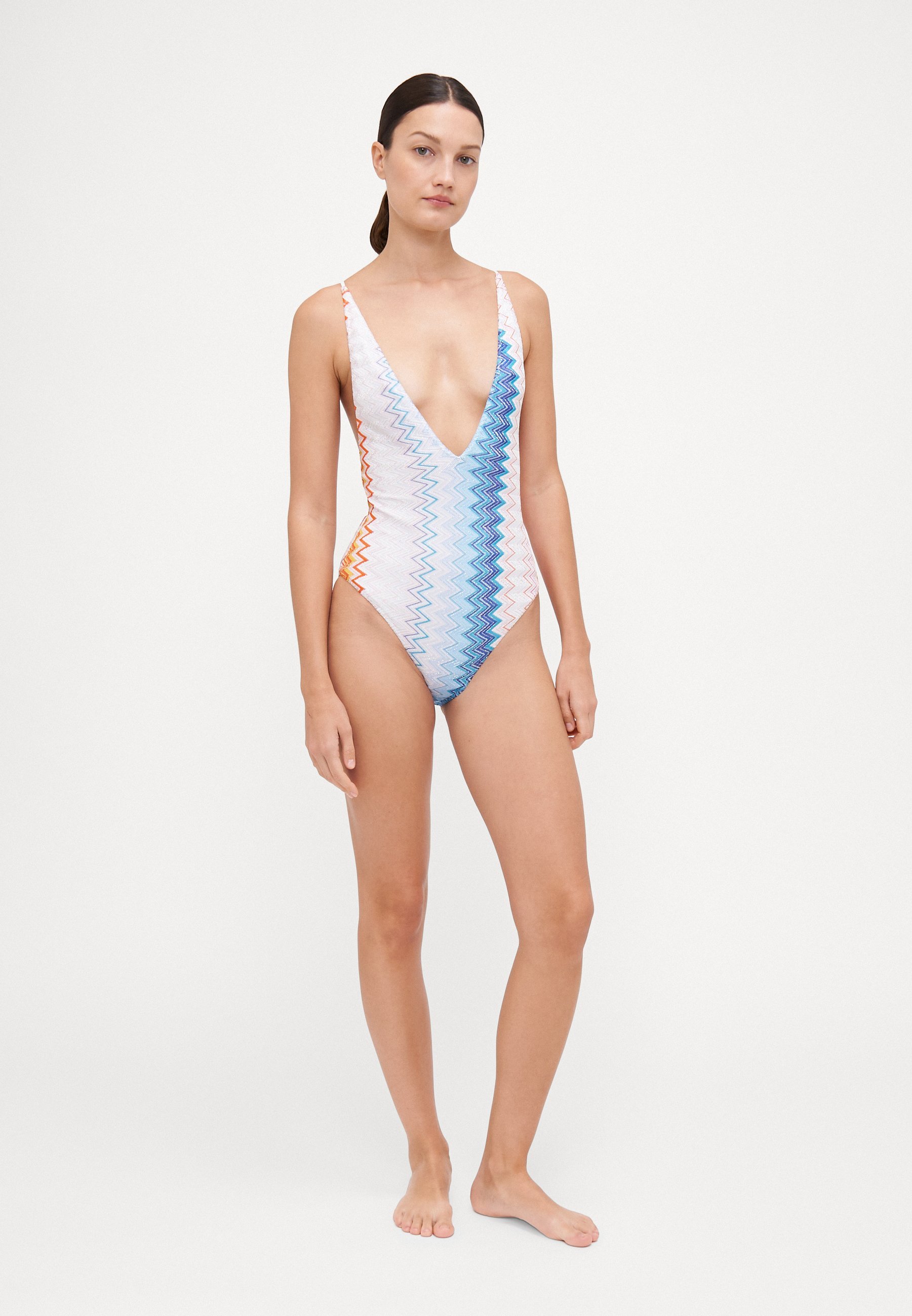 Missoni ONE PIECE - Badeanzug - mehrfarbig/schattiertes Fuchsia/Blau