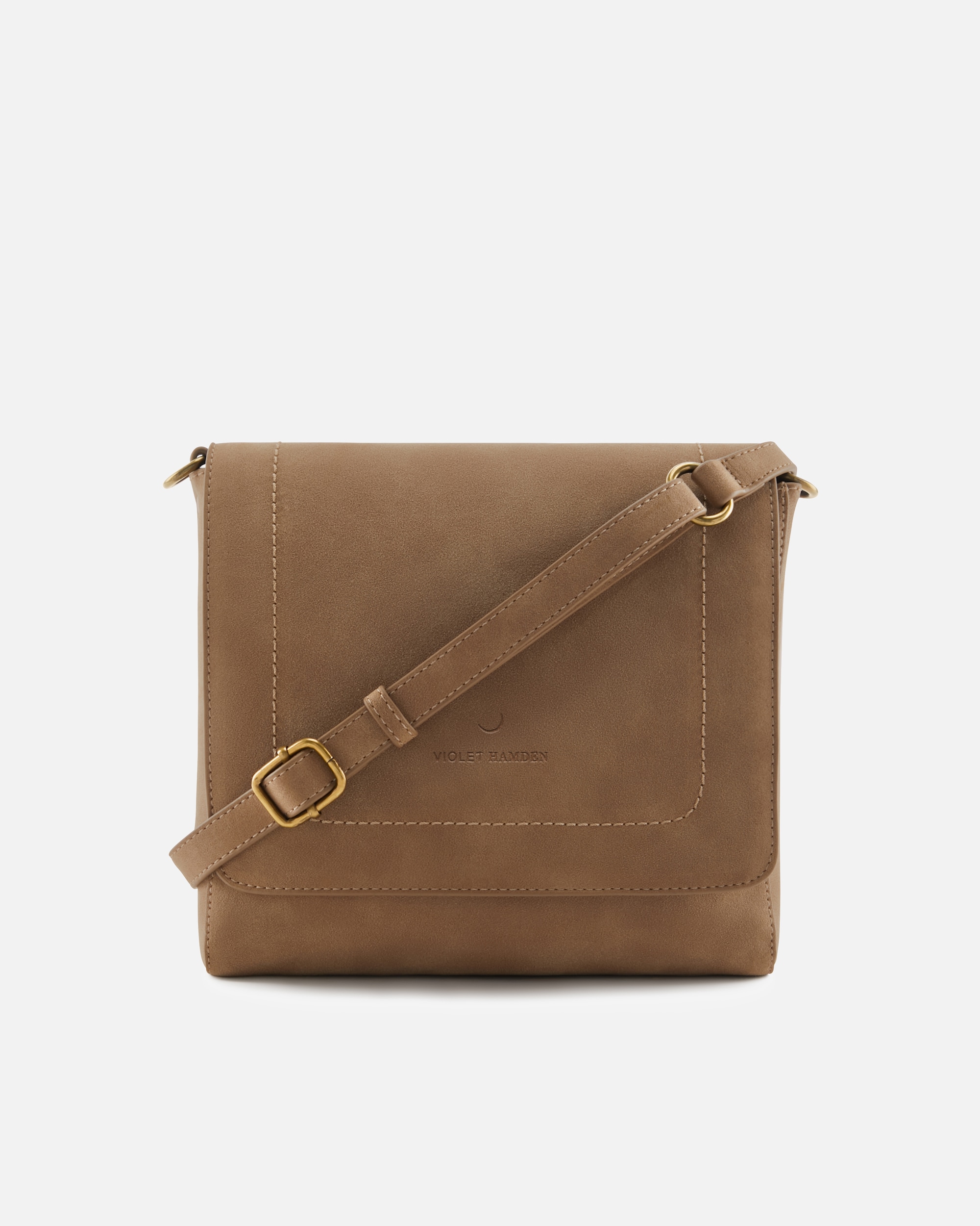 Violet Hamden Schultertasche, Umhängetasche, Modell „My Daily Taupe“ – Kunstleder – 1 Stück
