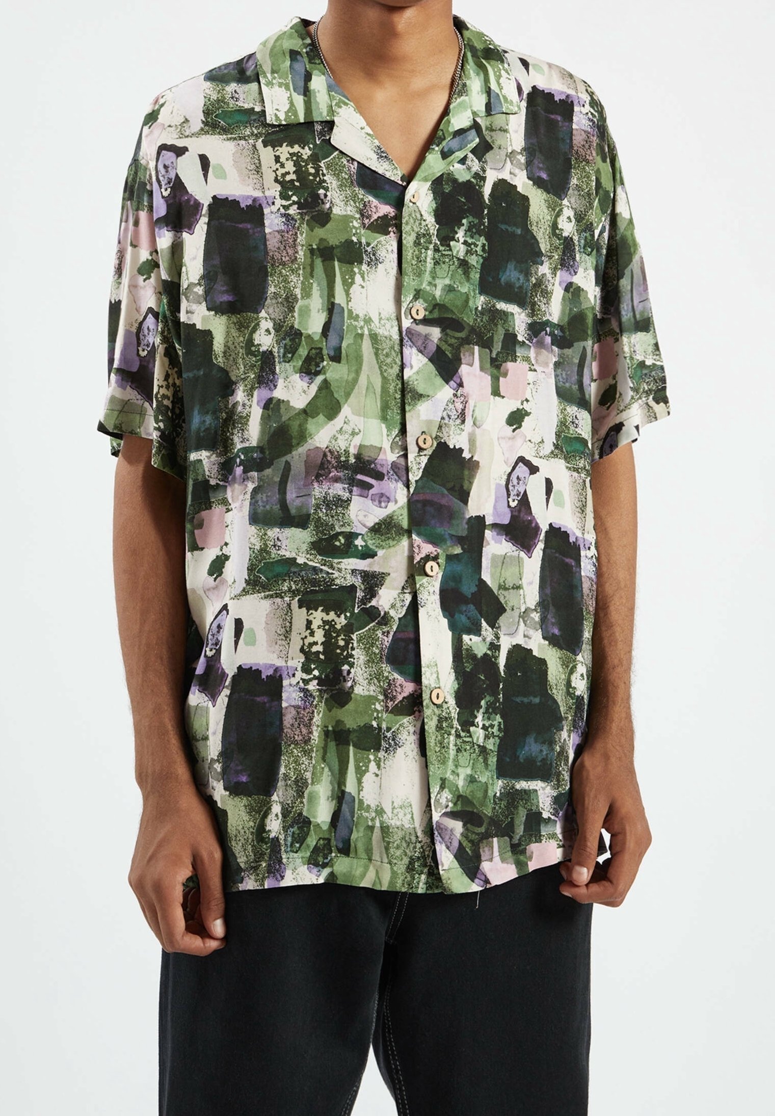 PULL&BEAR shirt - gemêleerd zwart