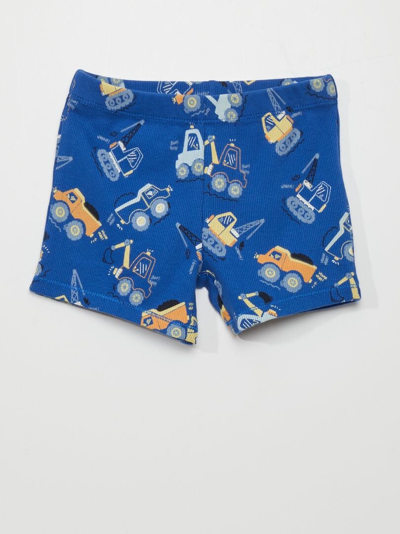 Conjunto de pijama de camiseta y pantalón corto - 2 piezas - AZUL