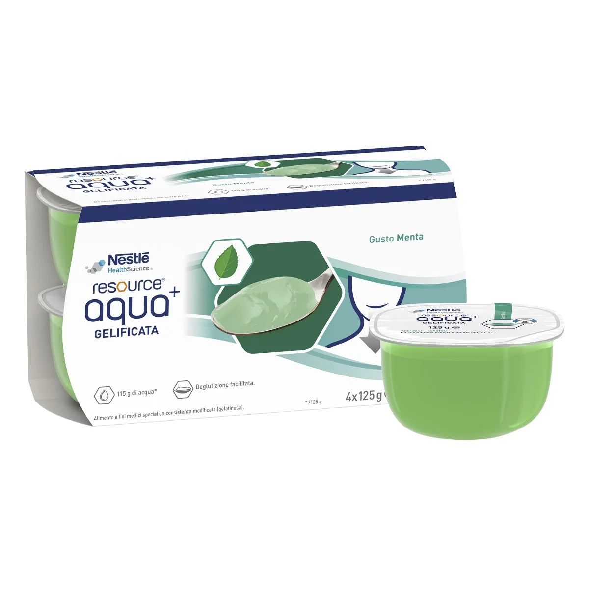 NESTLÉ' Resource Agua Gelificata Menta 4x125 g