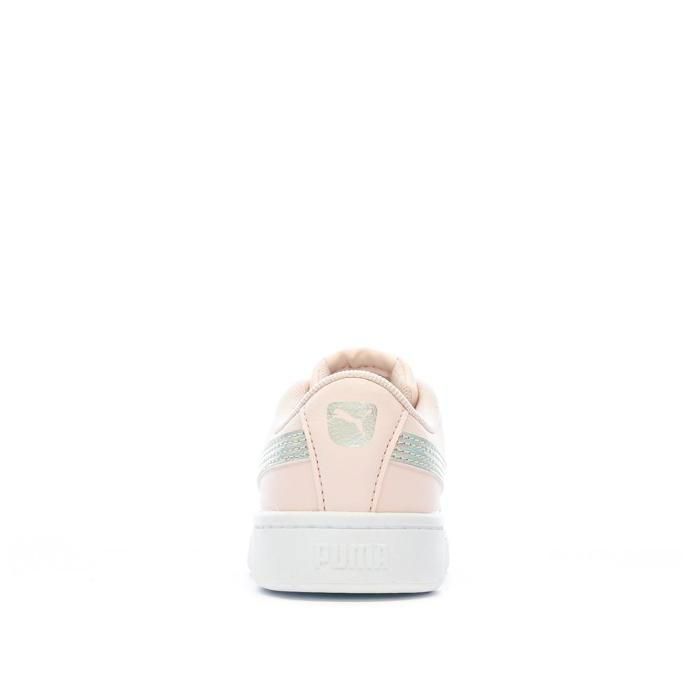 Puma Vikky Rainbow Girls' Pink/Grey Glitter Sneakers
