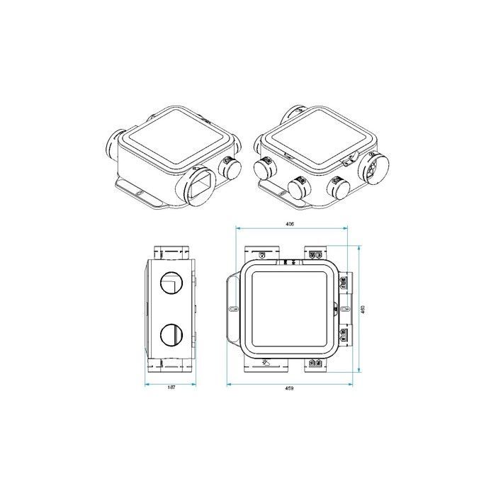 Kit Easyhome Auto Compact Single Flow Vmc + Griglie di ventilazione Bip - Aldes