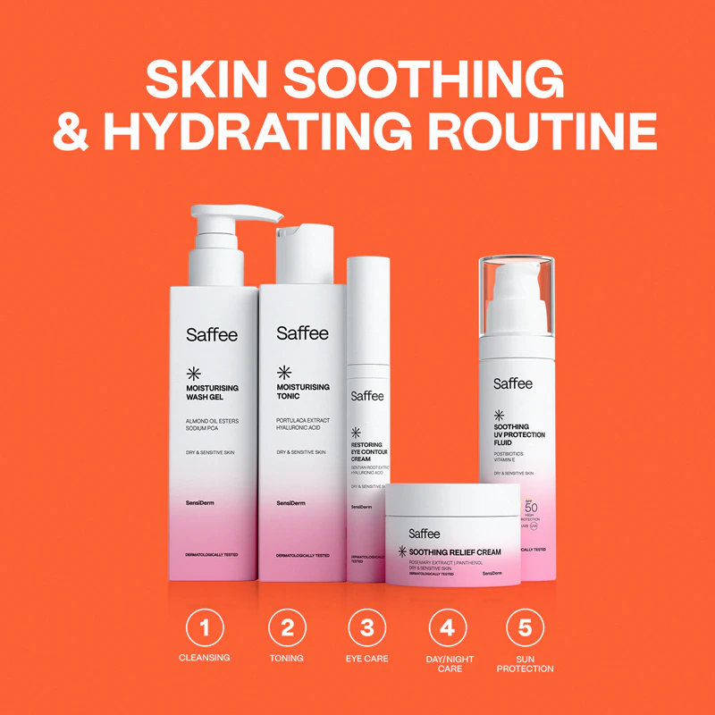 Saffee SensiDerm Fluido Protetor UV Calmante para pele seca e sensível