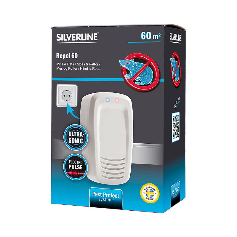 Silverline Mus- og rotteafskrækker Repel 60 Silverline