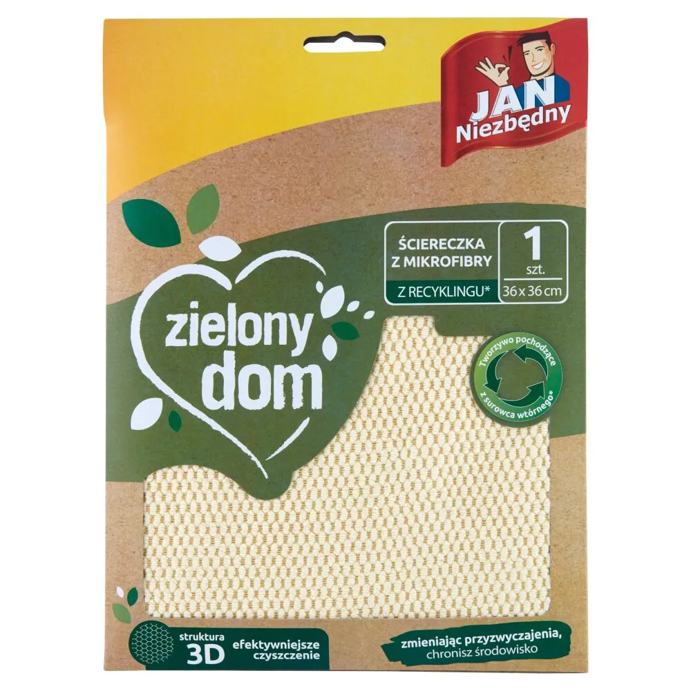 Jan Niezbędny Zielony Dom Ściereczka z Mikrofibry
