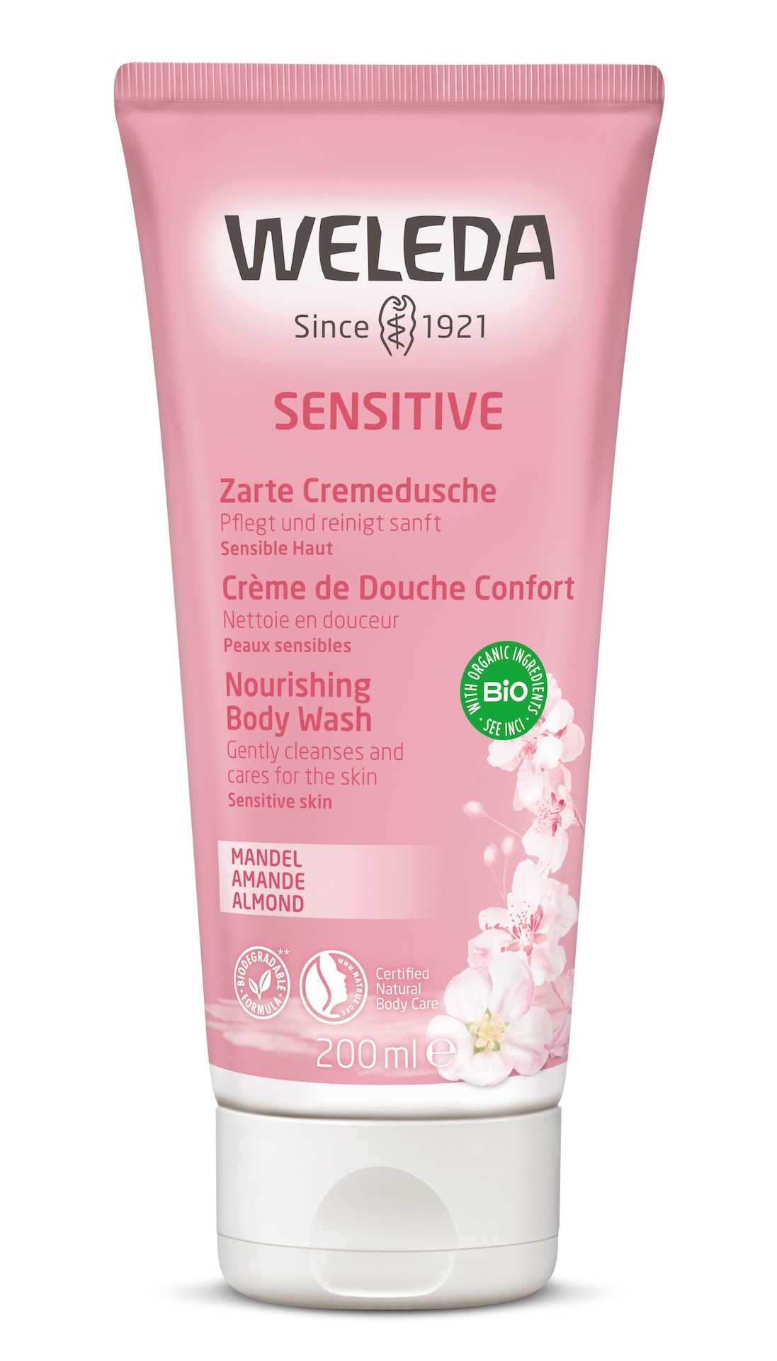 Gel de duș cu migdale pentru piele sensibilă 200 ml - Weleda