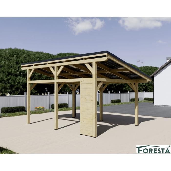 Carport photovoltaïque 5kWc, 3,75 x 4,67 m, 17.51m²