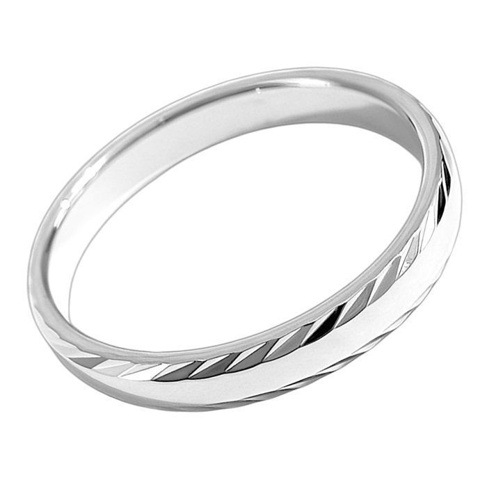 Alliance mixte 3mm en Argent 925 rhodié