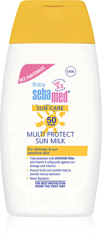 Sebamed Sun Care Baby Multi Protect Sun Milk beschermende zonnebrandcrème voor kinderen SPF 50+