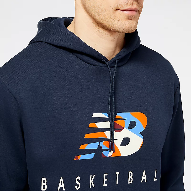 Męska bluza z kapturem z polaru NB Hoops Abstract - ECLIPSE