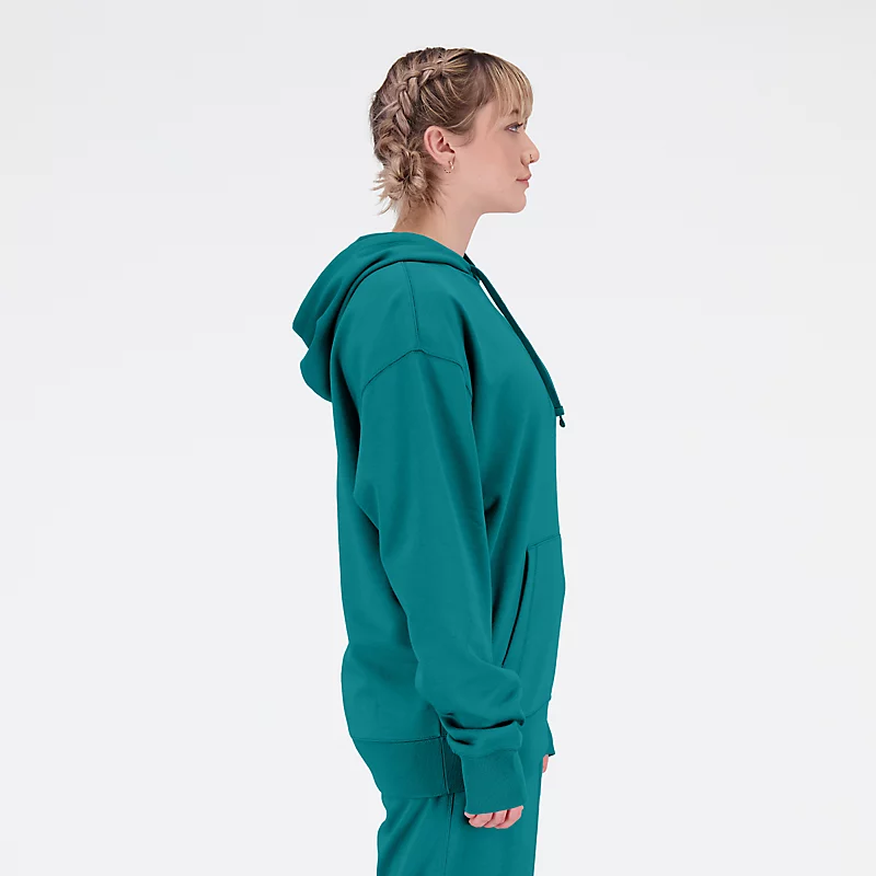 Bluzy z kapturem z dzianiny frotte unisex – VINTAGE TEAL