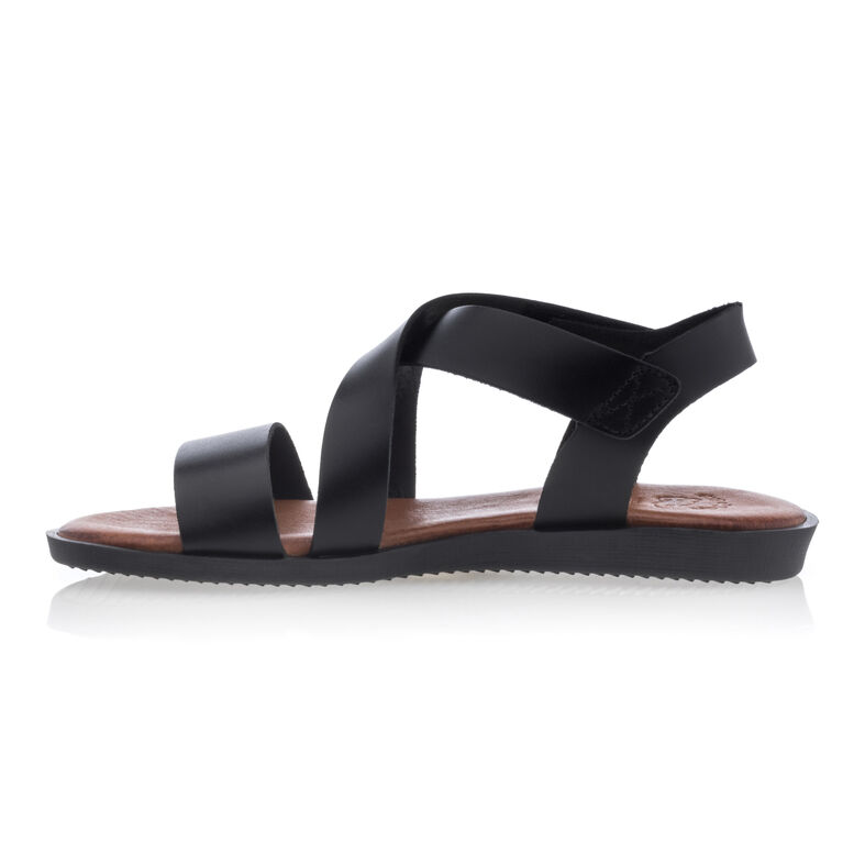 Svarte sandaler / sko med åpen tå til dame