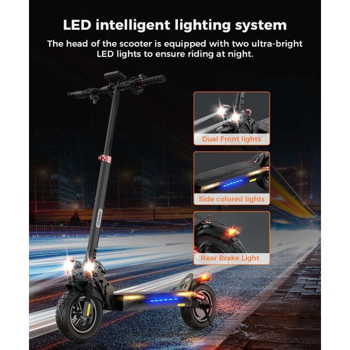 Patinete eléctrico ix4 para adultos de hasta 150 kg, potente motor de 800 W, pantalla de 10