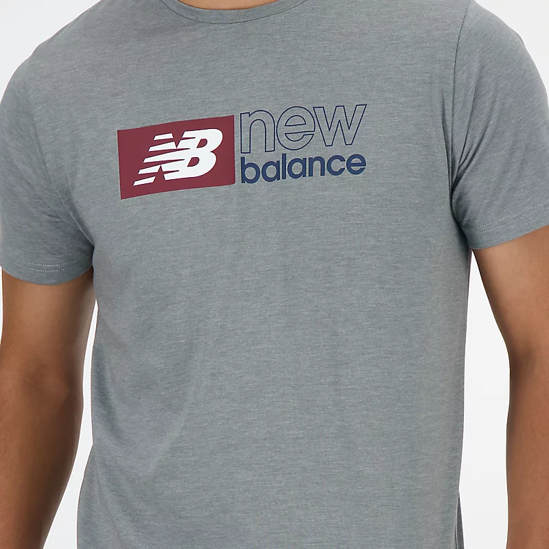 Koszulka Homme Sport Essentials Heathertech Graphic T-skjorte - ATHLETIC GRAY HEATHER