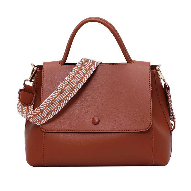 Sacs à bandoulière élégants en cuir PU pour femmes, collection 2020, couleur unie, avec chaîne, style voyage.