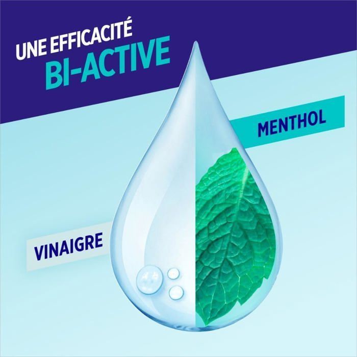 Paic Liquide Vaisselle Bi-Activ – Vinaigre & Menthol – Nettoie - Dégraisse  – 750ml – Lot de 6