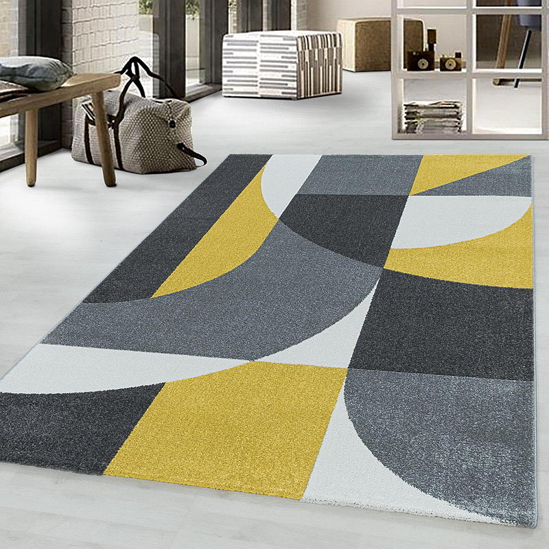 Vloerloper Etil L150 x B80 cm, geel