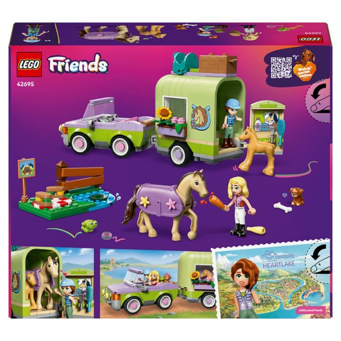 LEGO Friends 42695 Horse and Foal Trailer - Building Set for ages 7+