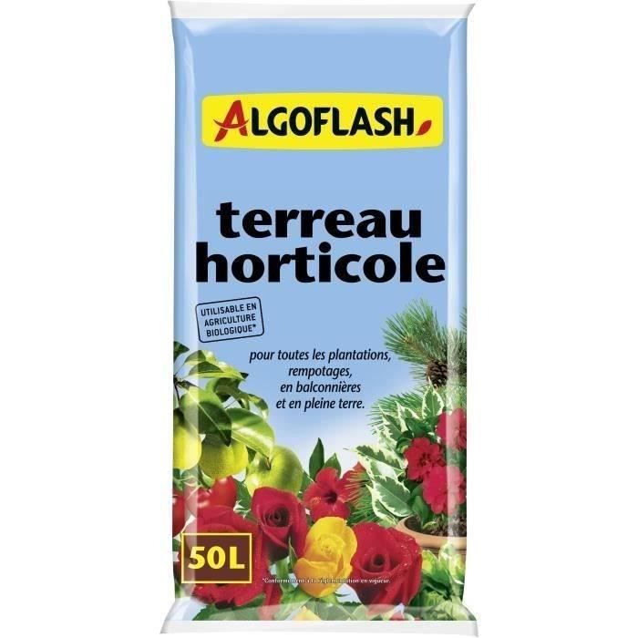 ALGOFLASH - Sustrato hortícola para macetas de 50 litros