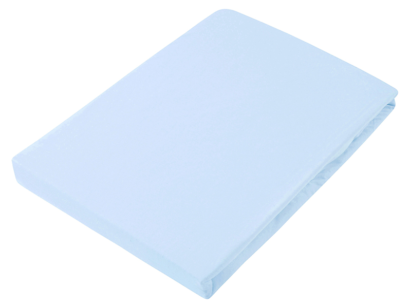 Prześcieradło z gumką Tess jersey 200x220 cm niebieskie