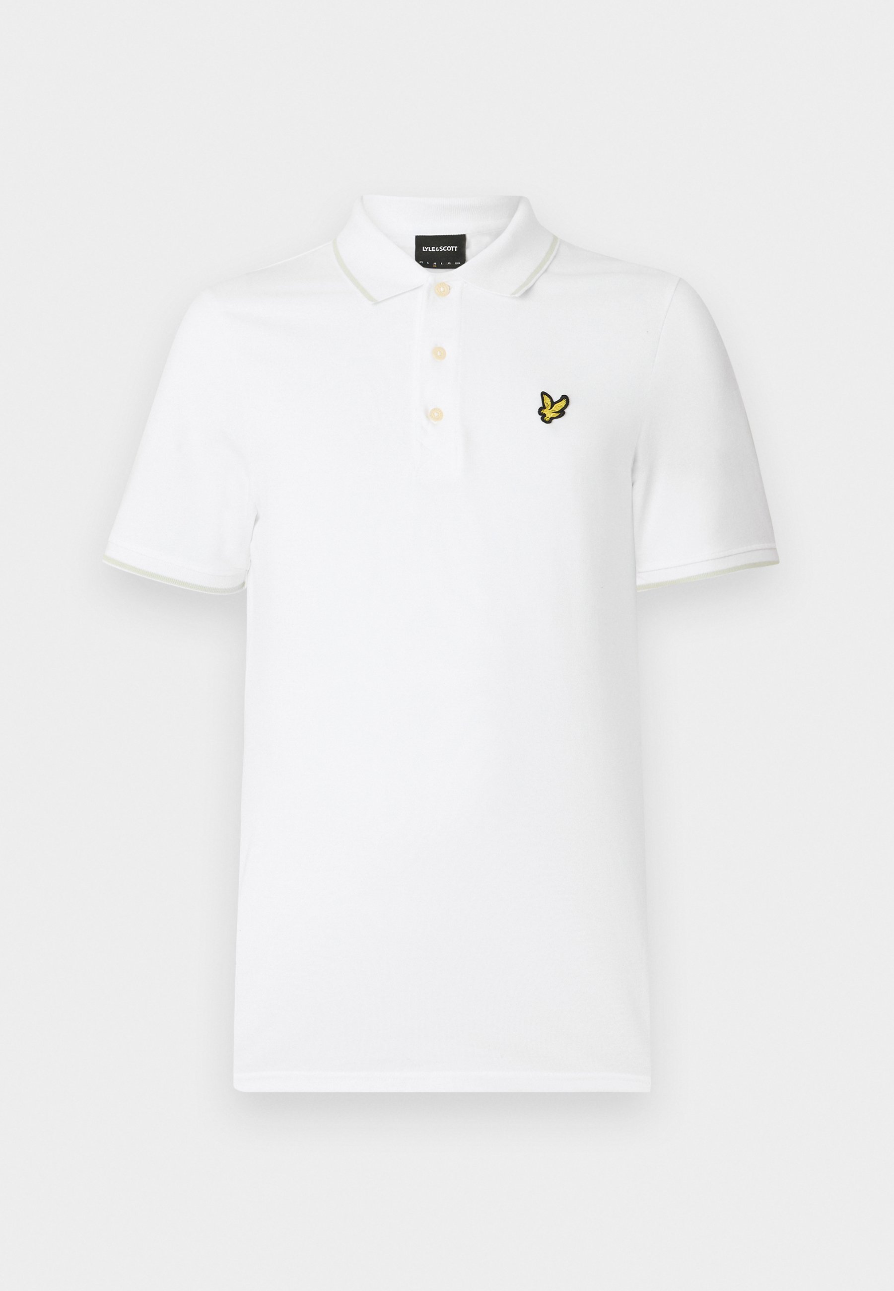 Lyle & Scott TIPPED - Poloshirt - weiß/helles Matcha