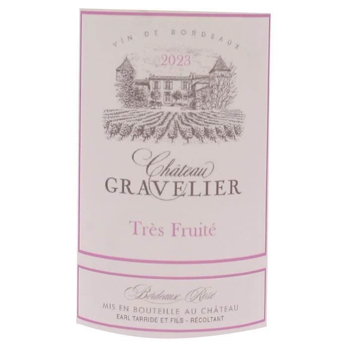 Château Gravelier 2023 Burdeos - Vino rosado de Burdeos