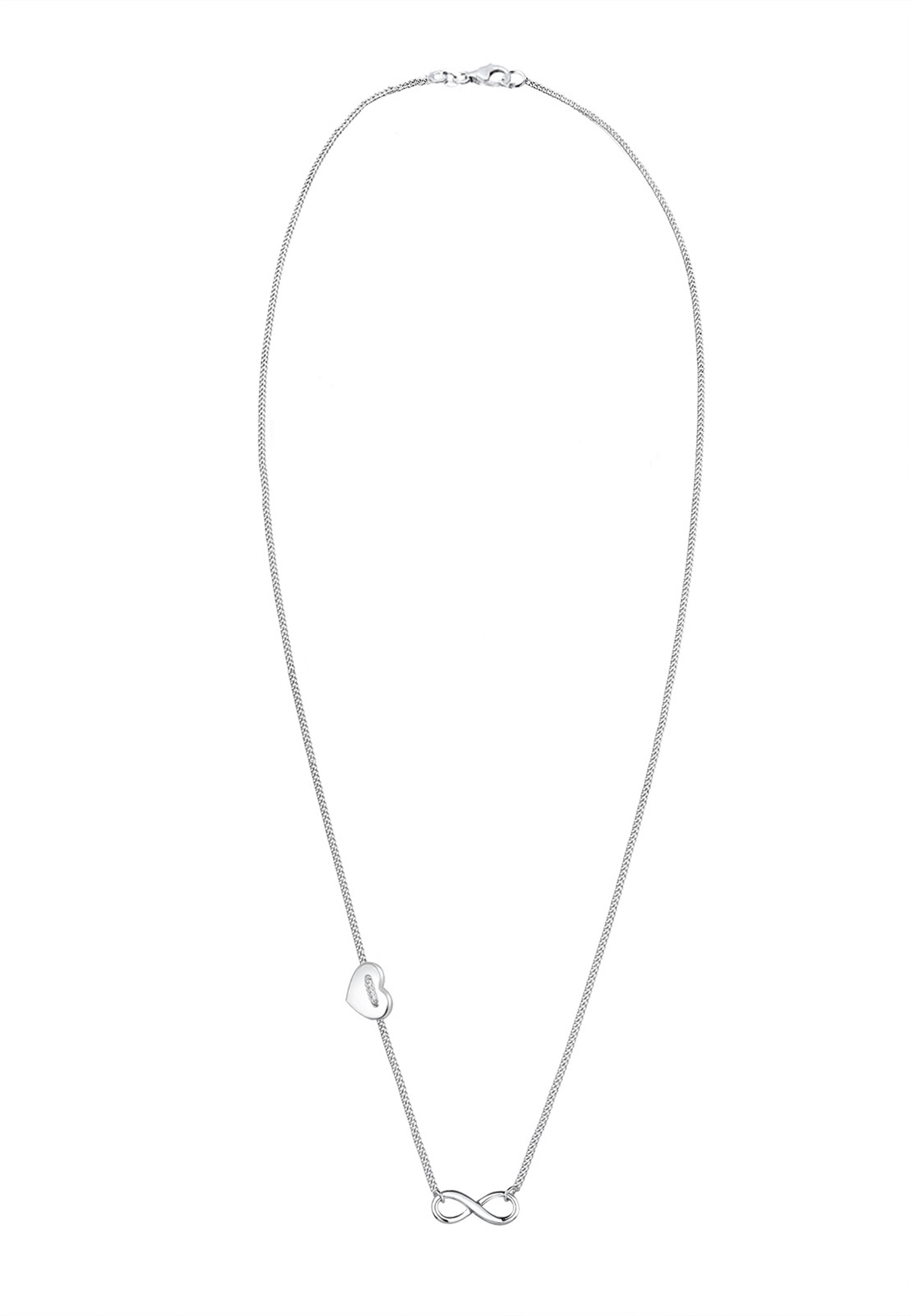 Elli Femmes Pendentif Infinité Cœur Filigrane en Argent Sterling 925