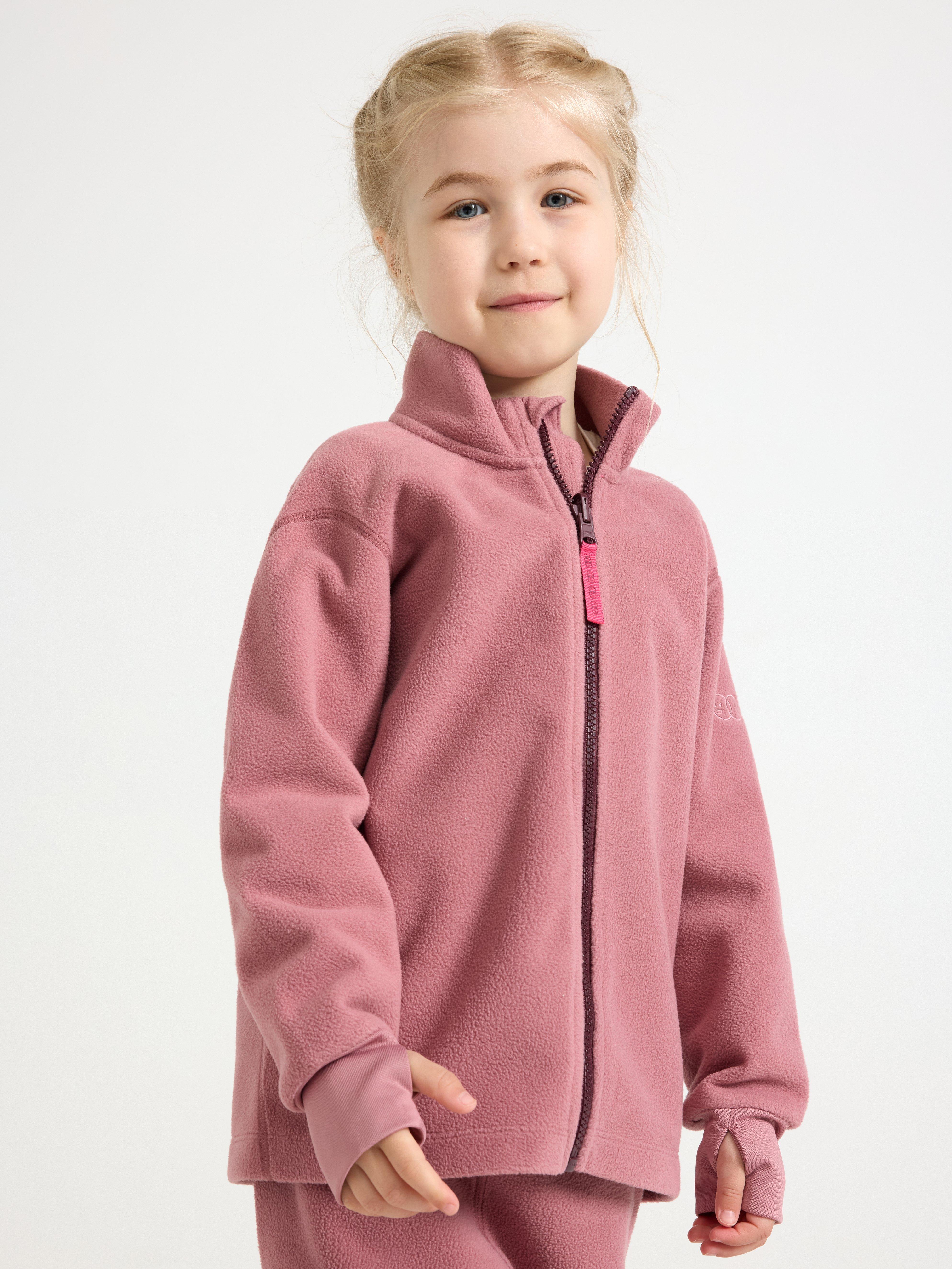 Vattentät vindfleecejacka – Kids Performance Wear Dusty Pink