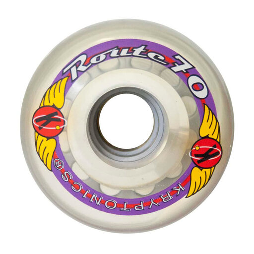 Roda de rolo Kryptonics Roller Route 70mm transparente (1 unidade)