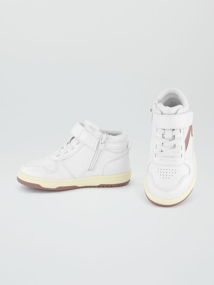 Zapatillas deportivas altas tricolores - blancas