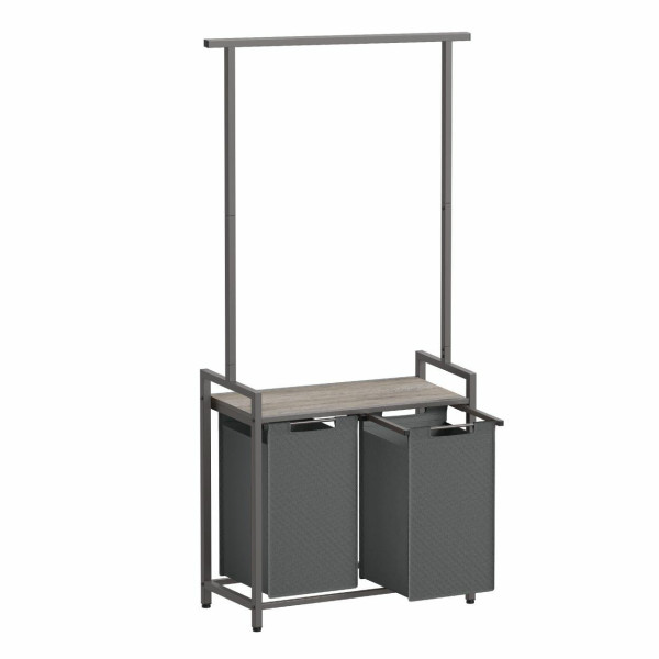 Kosz na pranie 2 komory i wieszak 2x46L Loft