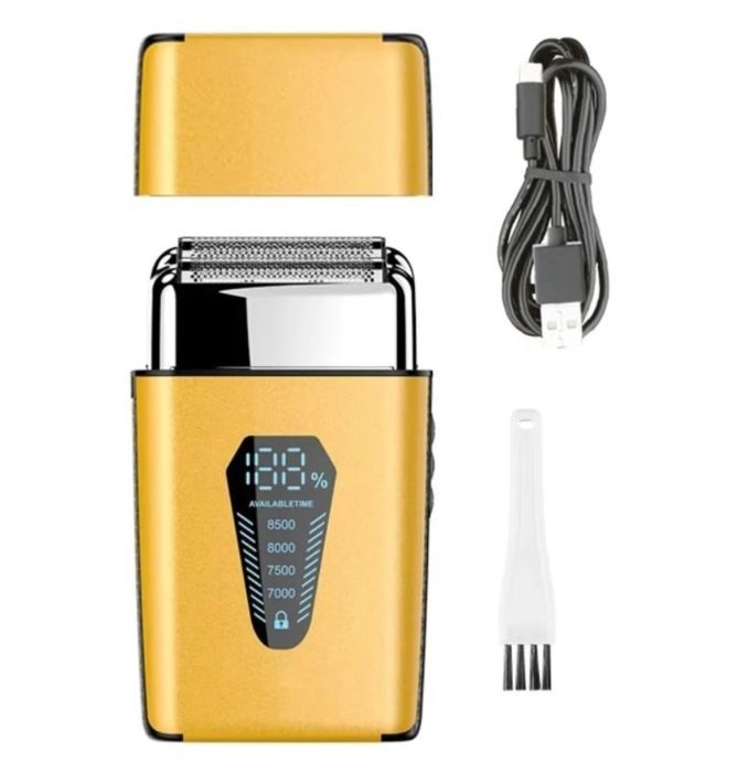 Men's razor, professional beard shaver, electric beard trimmer 8500 rpm, mini LCD shaver