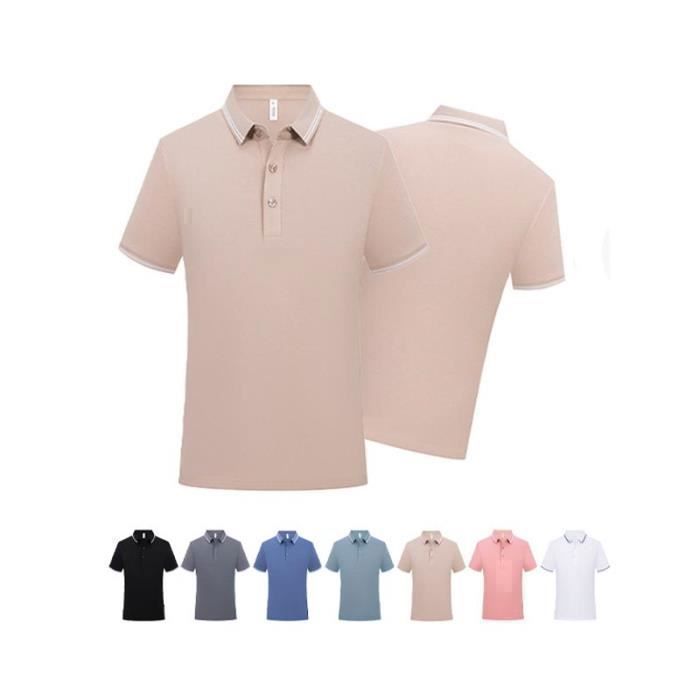Conjunto de 5 polos de manga corta para hombre, ideales para el verano. Tejido elegante, transpirable y cómodo.