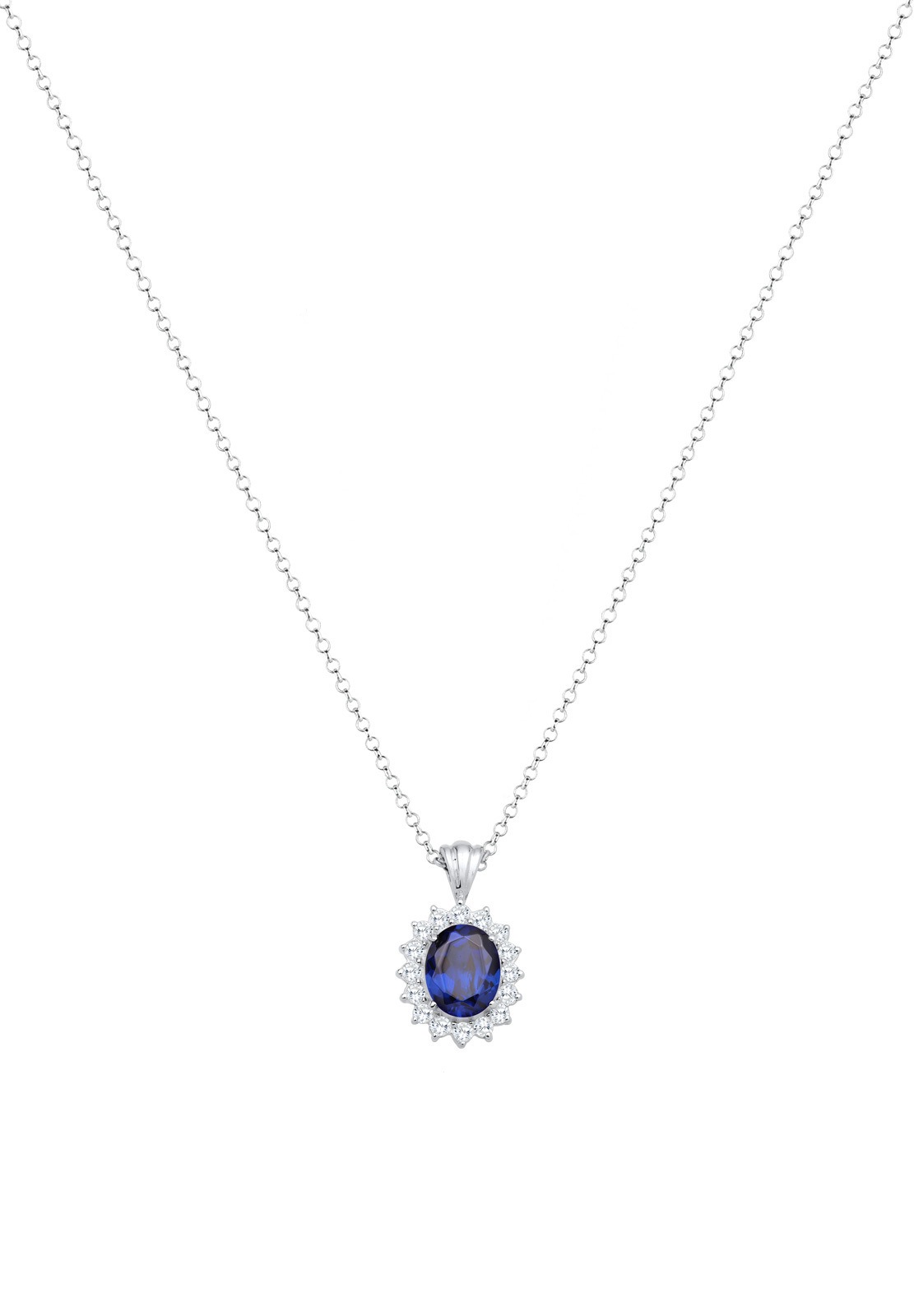 Elli Femme Saphir Zircone - (925/1000) Argent
