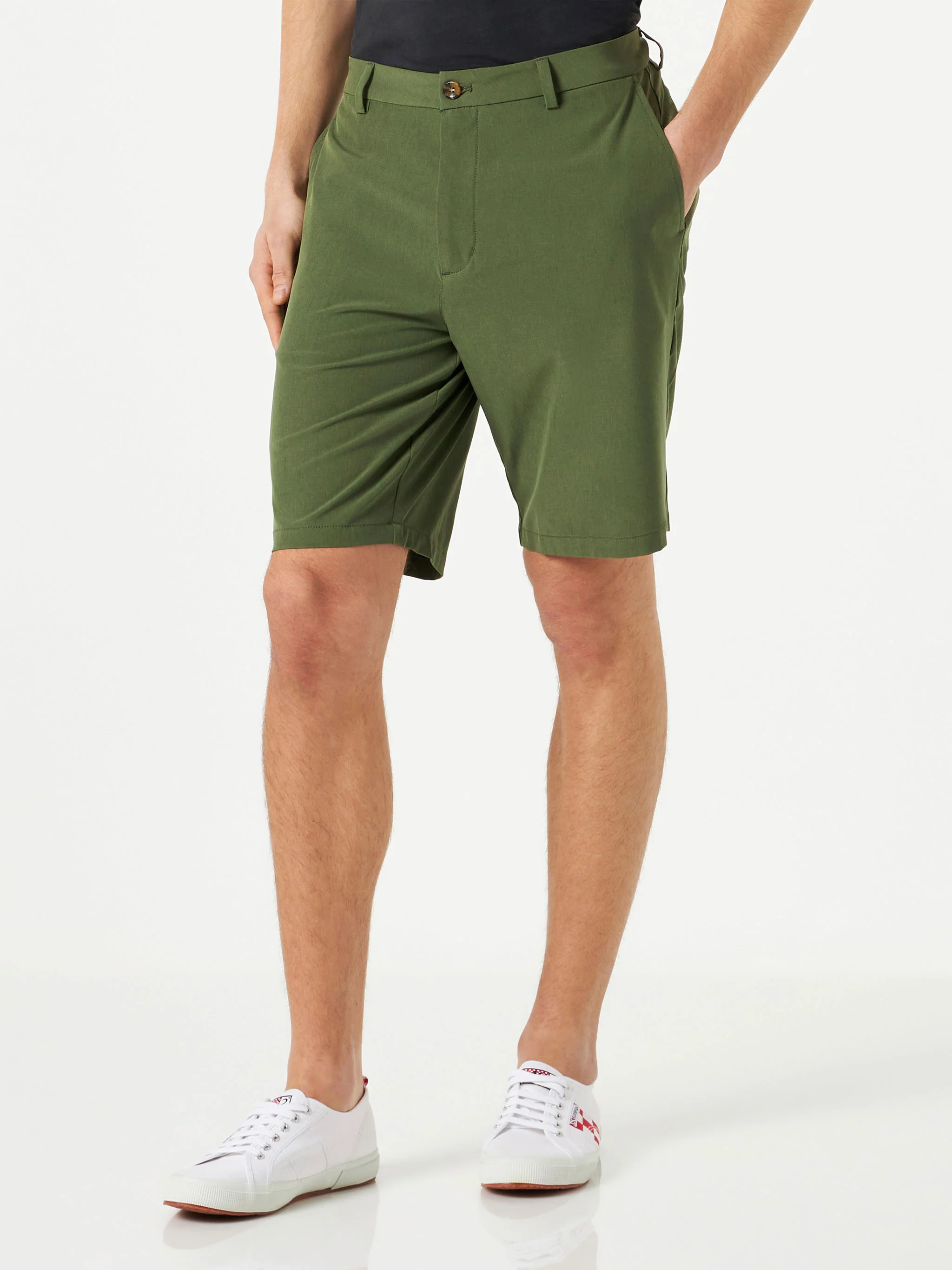 Bermudashorts voor heren in legergroen