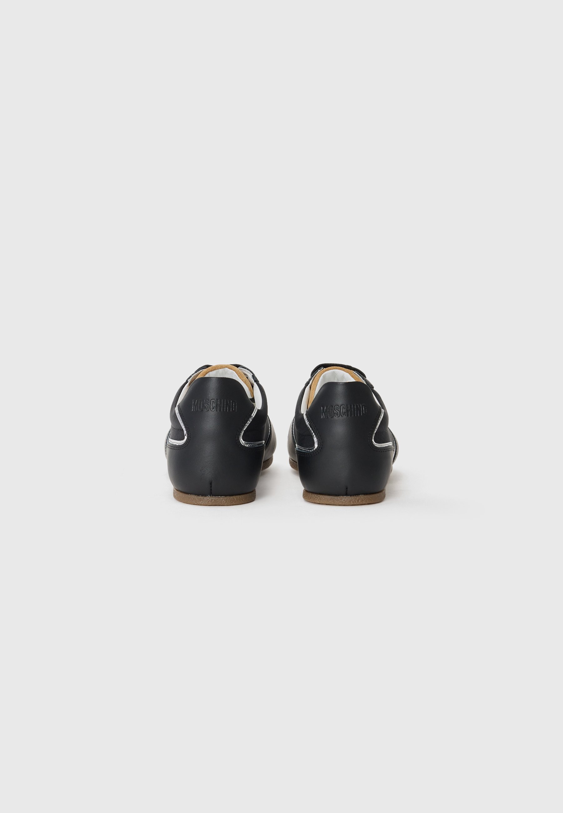 MOSCHINO sneakers - zwart/beige/zilverkleurig