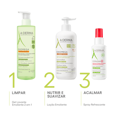 A-Derma Emollient Cleansing Gel voor de atopische huid Exomega 500 ml 500 ml