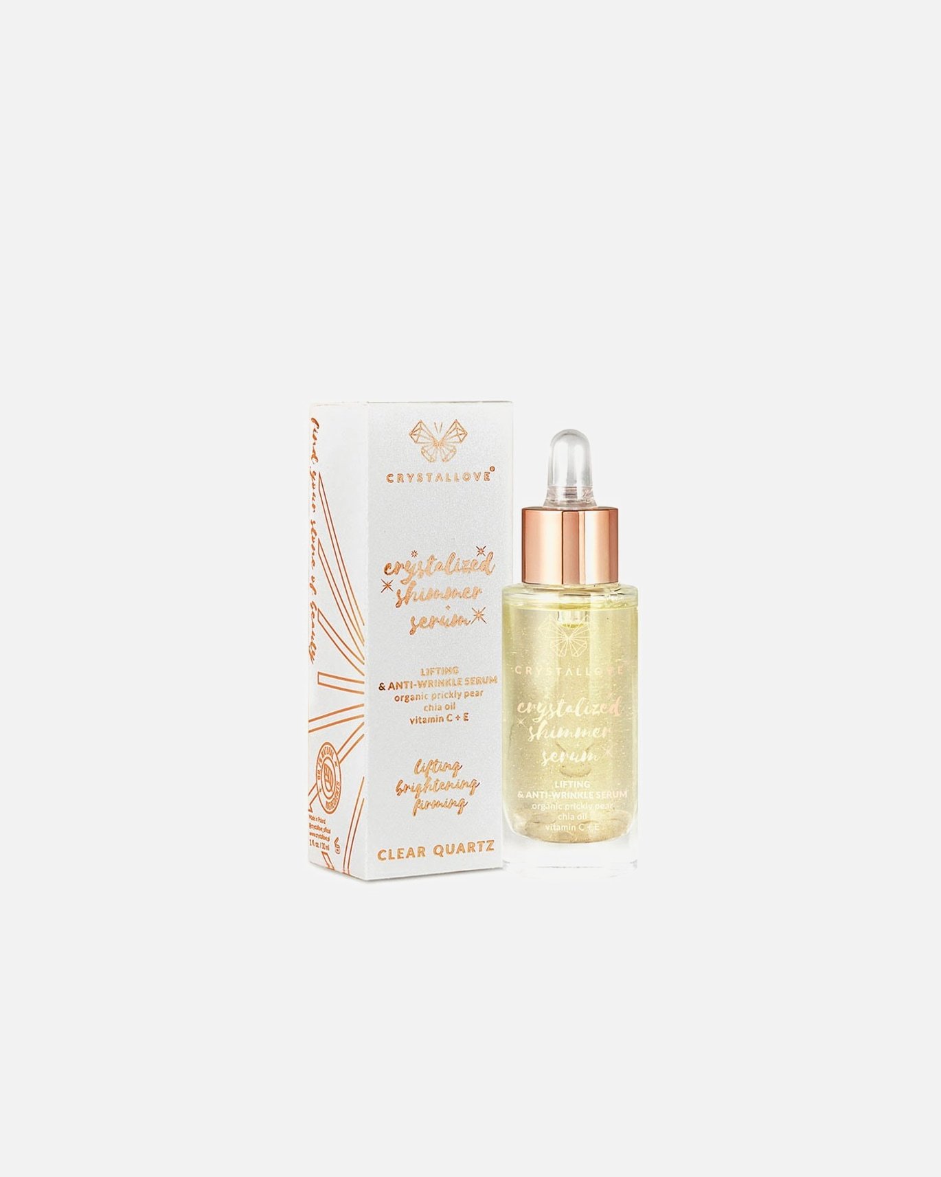 Crystallove hidratantni serum, serum sa sjajem Clear Quartz – 30 ml