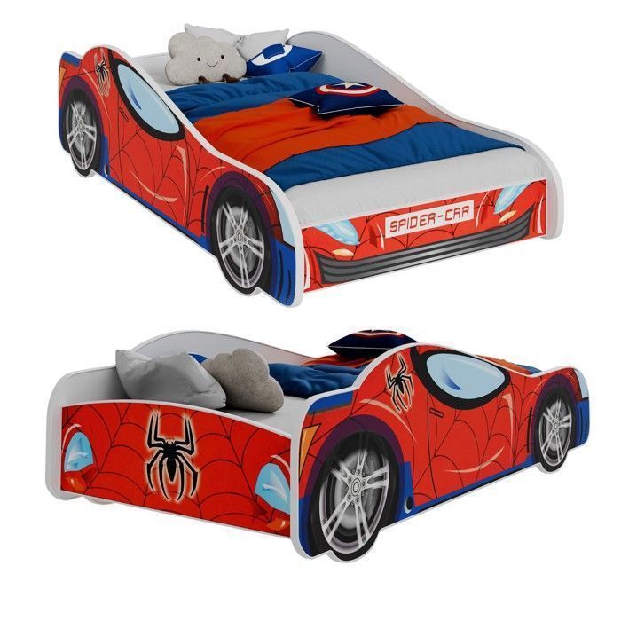 Cama infantil con forma de coche 