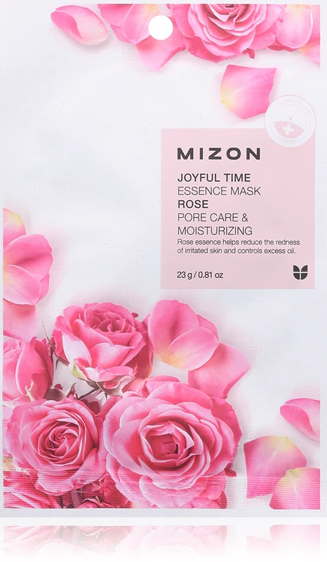 Mizon Joyful Time Rose mitrinošā sejas maska poru samazināšanai