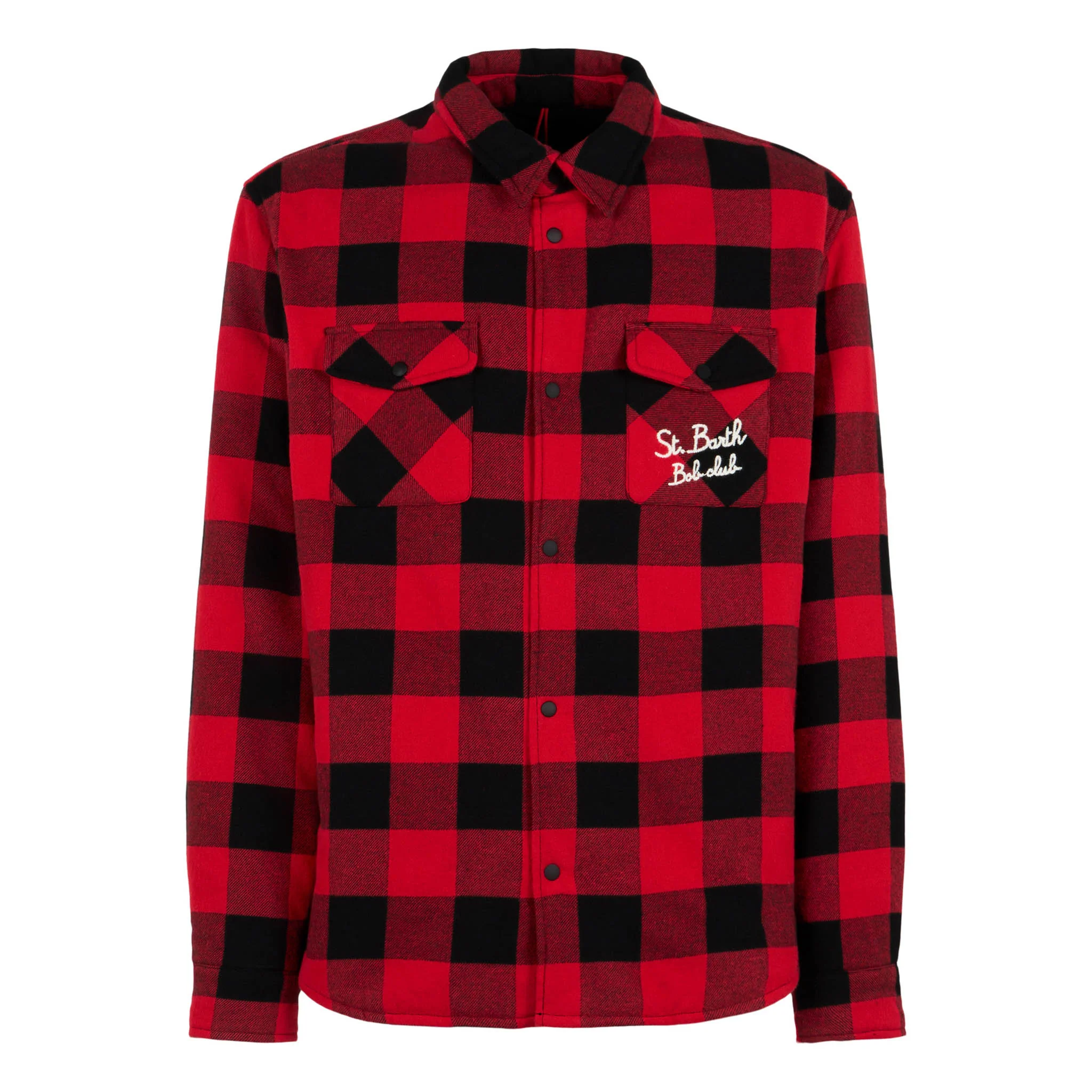 Camisa extragrande con bolsillo y bordado del St. Barth Bob Club.
