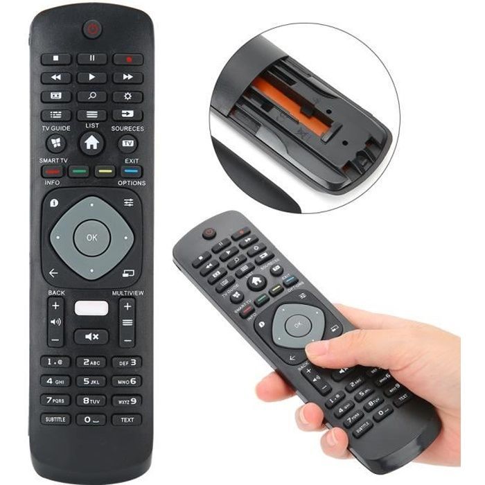 Mando a distancia para TV - Philips - Mando a distancia de repuesto - Alcance de 10 m - ABS duradero - Universal