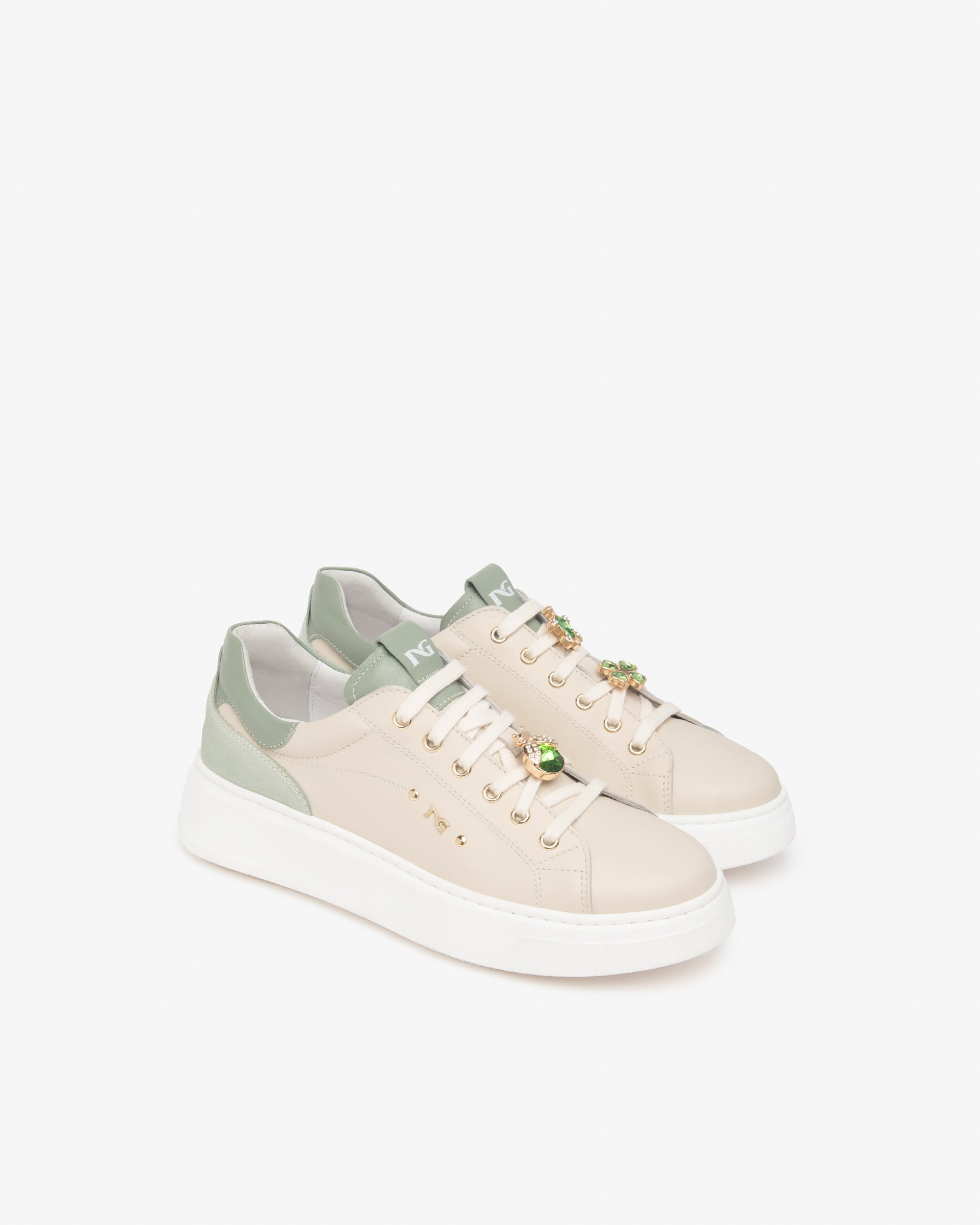 Baskets en cuir et daim pour femmes