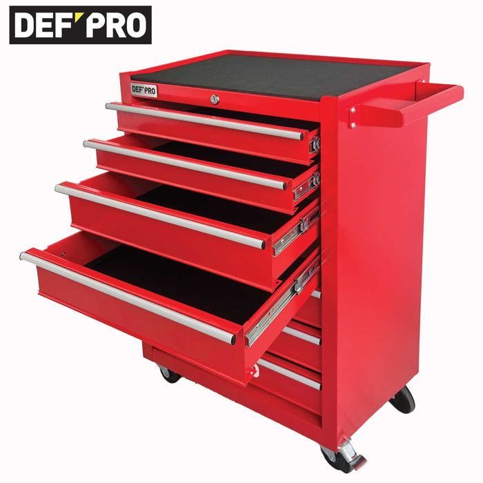 Carro de taller de 7 cajones con ruedas – Capacidad de 115 kg – 88,5 cm de altura – Acero de alta resistencia